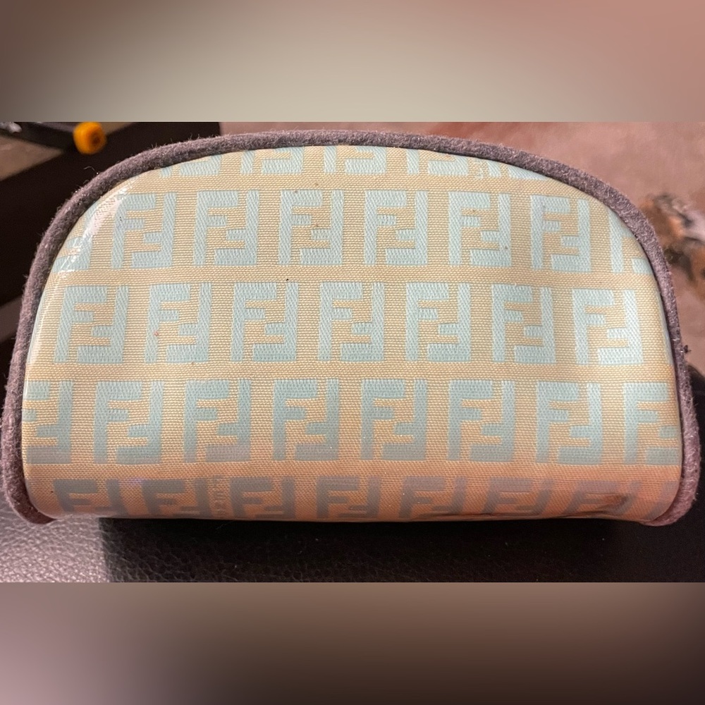 Fendi Grey and Light Blue Cosmetic Case - Picture 2 of 7